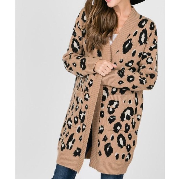 Good Vibes Only Leopard Print Cardigan - Picture 1 of 3